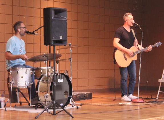 Erick Alexander, on drums, and Brendan Parker, on guitar, performed as Spaghetti Eddie! at Tecumseh Public Library on July 24. According to their Facebook page, "The songs are fun, energetic, educational and silly. They were written with the intention to entertain children and to not drive parents crazy."