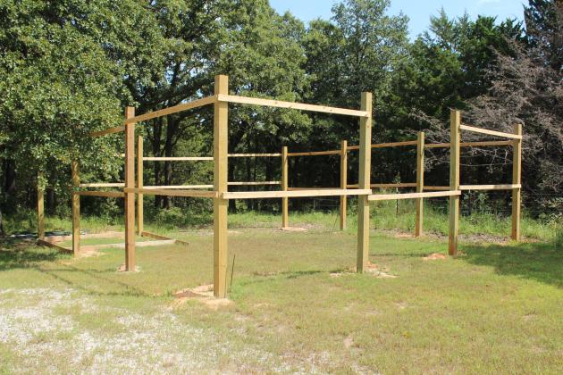 The framework of a future restroom and sitting area was built about two months ago at the Brooksville Cemetery, and a fish fry fundraiser was held on Aug. 23 at the Brooksville Community Center to help raise money to complete it.