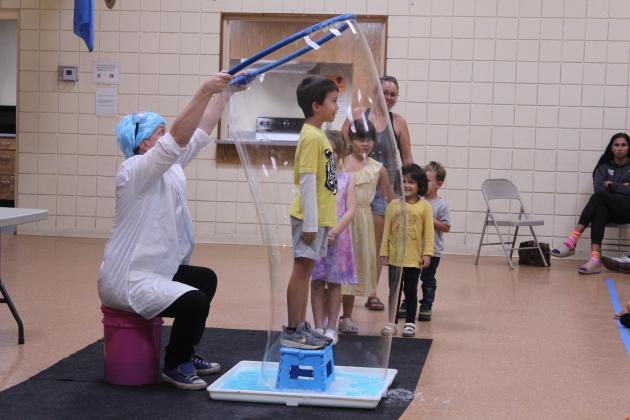 Tecumseh Library Holds Bubble Party