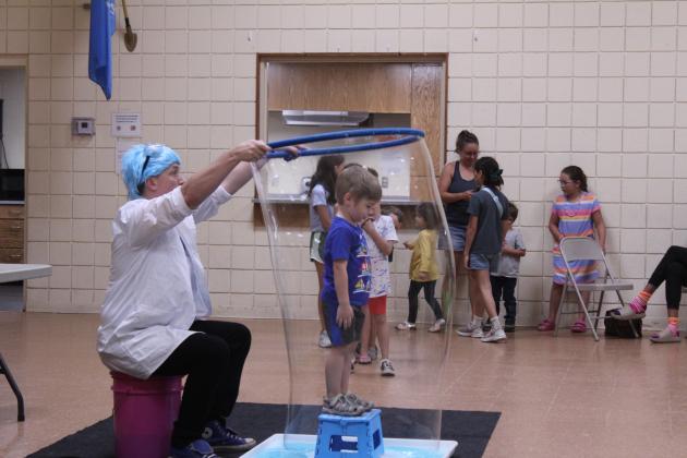 Tecumseh Library Holds Bubble Party