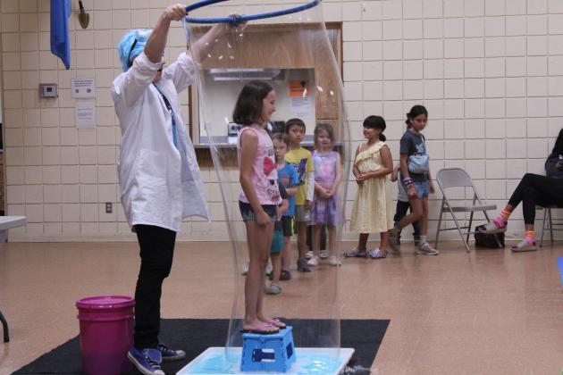 Tecumseh Library Holds Bubble Party