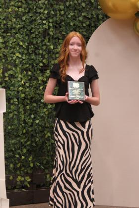 Addison McDaniel was chosen as the Outstanding Junior 4-H Member during the Pottawatomie County 4-H Awards Banquet on Oct. 27.