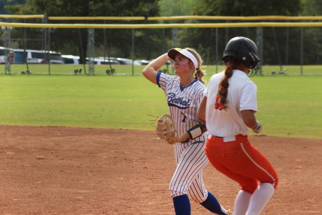 Bethel senior Payton Epperley gets the catch and out at first base Natasha Dunagan, Countywide &amp; Sun