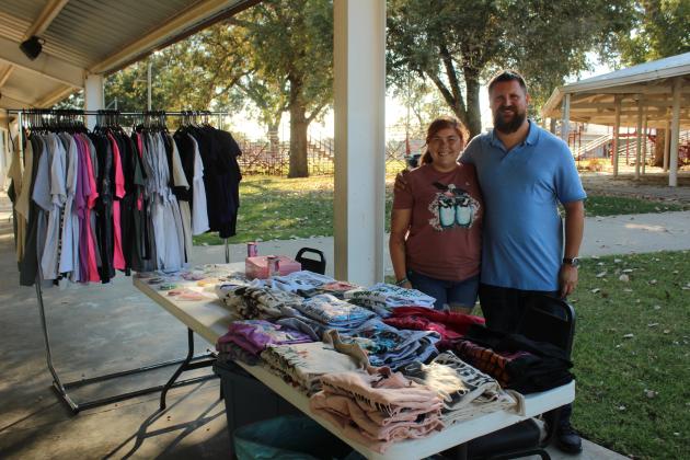 Baylee and David Therio of Harrah brought their T-shirt booth, Baylee's Creations, to the Fourth Annual House of Hope Color Fun Run at the Citizen Potawatomi Nation Color Fun Run on Oct. 11. This year, there were 16 service organization and vendor booths, said Prevention Specialist Kayla Woody. The Therios are both former victims of domestic abuse whose paths crossed. Also, Tara Currin with the YWCA spoke about her domestic abuse experience.
