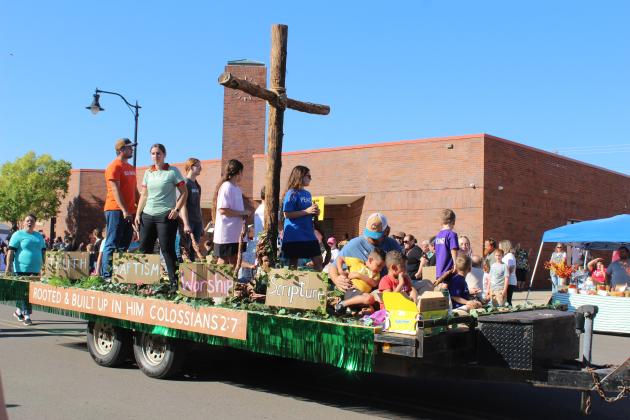 The Highland Church of Christ won first Overall out of about 75 entries in the Frontier Days Parade on Sept. 27.