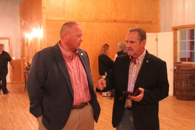 Oklahoma State Representatives Dell Kerbs and Danny Sterling converse at the Gala. Natasha Dunagan, Countywide &amp; Sun