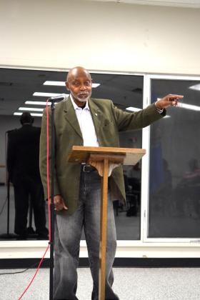 Lt. Colonel James Keel was invited to address the crowd at the first annual Dunbar Heights Veterans Celebration. Keel's 23 years and 5 months of service in the Air Force brought him to Oklahoma, where he decided to put down roots. Julie Talton, Countywide &amp; Sun