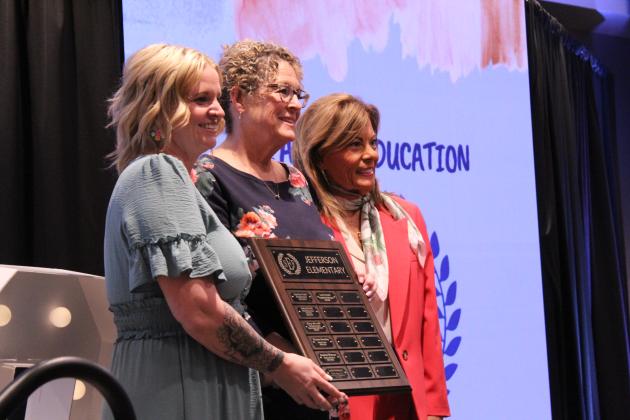 Teacher grants are presented.