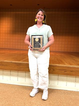 Angie Henson, Lola C. Durham Award Principal Griggs says, "her learning extends far beyond the classroom. Mrs. Henson carries the same philosophy into her own teaching, creating an environment where students feel safe to take risks and break, embrace mistakes and develop a lifelong love of learning. In addition to her work in the classroom, she is also our department head. She does important mentoring of young teachers in our building, and she's continuously seeking ways to improve instruction.