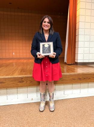 Kara McLain, Lola C. Durham Award Principal Lisa Thompson say this, "She serves in one of the most challenging and important roles on our campus, and it has made a difference in many people's lives, including mine. This is a place where students come when they're when they're faced with significant behavioral challenges. But under her guidance, the Climb Room becomes so much more than a consequence. It becomes a place for growth and reflection and hope.
