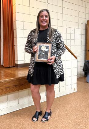 Ashley Steward, Presidents' Award Principal Giaudrone described Steward by saying, "Not only does she love big, she loves the challenging kiddos. So not just the kiddos that come in and are well behaved and sitting at their desk. Ashley loves the ones that give her a little bit of a run for her money. ...She currently is in our role of Instructional Coach. So she helps the teachers, helps students, and helps me."