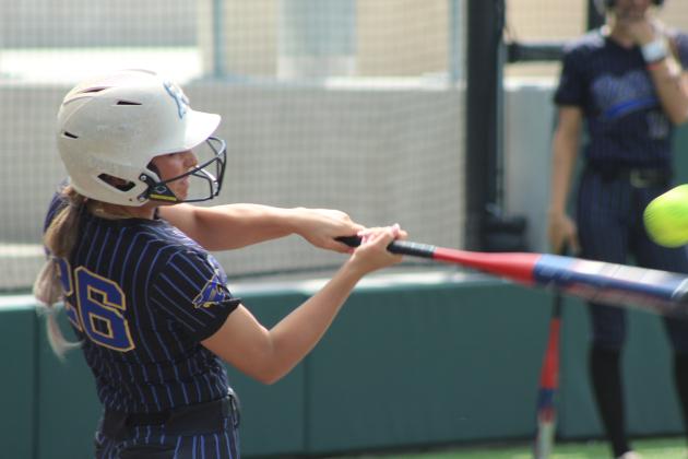 Bethel junior Bailey Tucker makes contact at bat during the April 16 game against Strother in the Willie Stargell Slow Pitch Festival, held at FireLake Ball Fields. The Lady Wildcats won 4-2. Natasha Dunagan, Countywide &amp; Sun