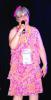 Ashleigh Calmes, with South Central Industries, sang in the karaoke lounge.