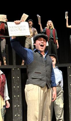 Cooper Lincoln performs in the NRC production of "Newsies."