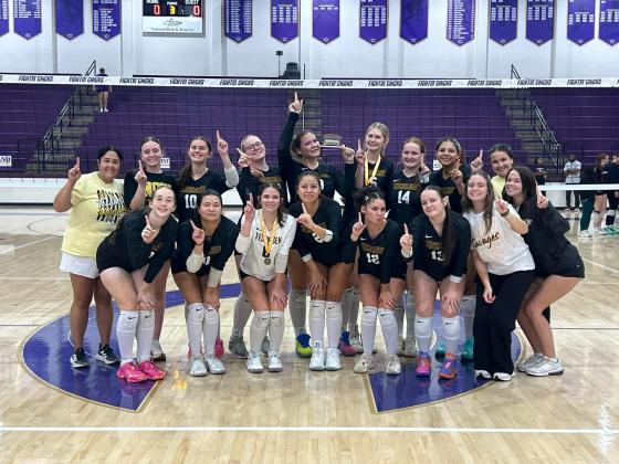 Tecumseh Varsity went 5-0 this last weekend at the 2026 Chickasha Invitational and brought home the Gold! The Lady Savages take on Perkins at home today (9/17). Photo provided by Whitney Benge.
