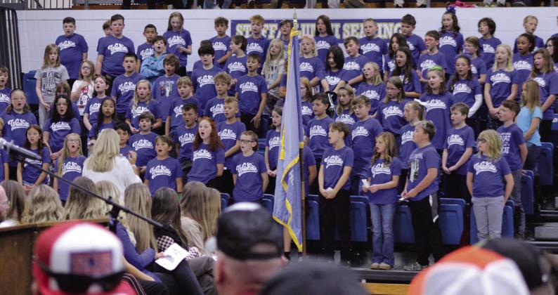 Led by Music Teacher Maria Wright, Bethel fourth-graders sang 'Those Who Served' and 'A Time to Remember' during the Veterans Day Program at Bethel High School Photos by Natasha Dunagan, Countywide &amp;amp; Sun