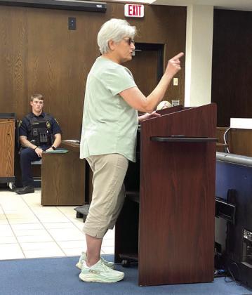 Theresa Cody spoke during public comments stating, "It (the city) shouldn't be following different programs no matter what party it's attached to."