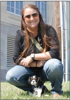 Deputy Haven poses outside the courthouse for a photo with Pottawatomie County Sheriff’s Lieutenant Dakota Black.