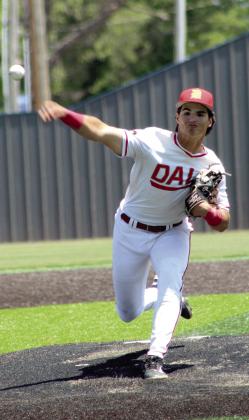 Dale sophomore Cruz Garrett sends it over home in the fifth inning of the Class 2A1 State Baseball Quarterfinal game against Kansas. Natasha Dunagan, Countywide &amp; Sun
