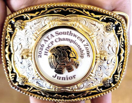 Prize belt buckle from SW Zone Shoot - Photo provided