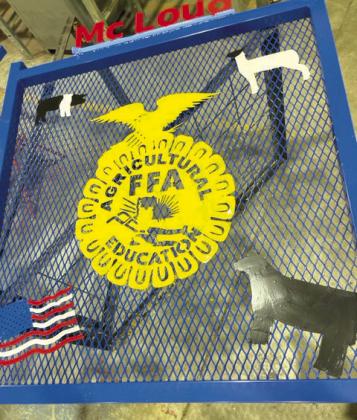 Shown is a sign made by the McLoud FFA students, which will be posted to welcome people into the town. Photo provided.
