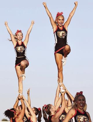 NRC's Cheer Squad performed a routine for the crowd on Aug. 14 during the Cougar Kick-off event.