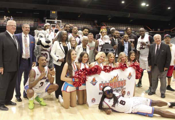 The Potawatomi Fire won The Basketball League National Championship on June 23 for the second year in a row, as well as being undefeated for the entire season. Team members are shown with the Fire Dance Team, Fire General Manager David Qualls, Head Coach Mark Dannhoff, TBL CEO Evelyn Magley, Magley’s mother Lillie Mae Greer, Assistant Coach Emmanuel Toney, Basketball Operations Coordinator Rashard Stringfield, and CPN Chairman John “Rocky” Barrett.
