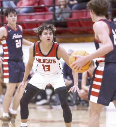Earlsboro senior-Wesley Lowe locks in on defense. Photo courtesy of Amanda Elmore