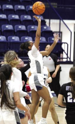 Shawnee freshman Amiyah Briones makes a jump shot.
