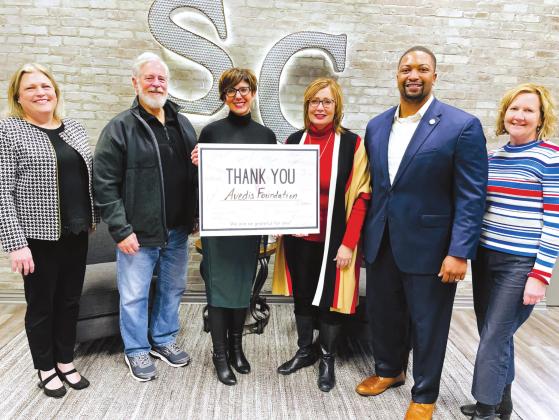 Pictured from left are Tracy Meeuwsen, Program Director Avedis Foundation; Dr. Steve Trotter, Board Member Avedis Foundation; Tina Hanna, Executive Director South Central Industries; Kathy Laster, Ph.D. President &amp;amp; CEO Avedis Foundation; Josh L. Trimble, Board Member Avedis Foundation; and Audrey Seeliger, External Relations-Special Events Director Avedis Foundation