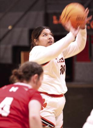Maud senior Natalie Brown takes a foul shot.