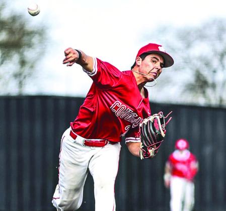 Kona Paningsoro was the starting pitcher for North Rock Creek in the season opening festival.