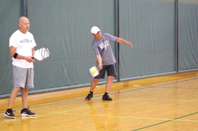 Team "Bruce Lee" - Bruce Seodara, left, and Lee Witt - compete in the Juneteenth Pickleball Tournament, held on June 18 at OBU's Recreation and Wellness Center, in Shawnee. "Bruce Lee" took first place in Bracket A. Countywide &amp; Sun/Natasha Dunagan