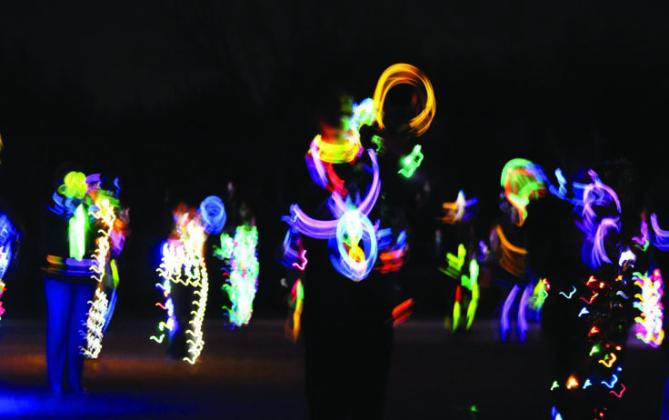 The Tecumseh Savage Pride Band performs their annual light show, this year to Beatles music, during halftime of the Nov. 3 home game. Countywide &amp;amp; Sun/Natasha Dunagan