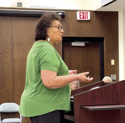 Edwina Butler-Wolfe spoke during public comments about her's and her neighbor's concerns regarding data centers. Julie Talton, Countywide &amp;amp; Sun