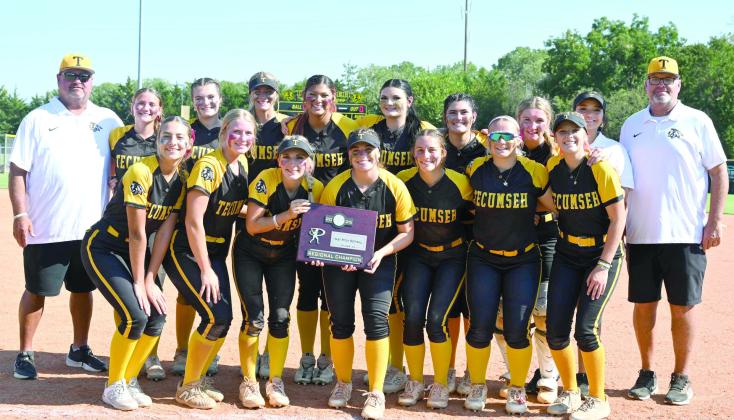 The Super-Regional/Area Tournament begins today (Oct. 9) in Tecumseh against North Rock Creek at noon and 2 pm. The 'if necessary' game will be Oct. 10 at noon. Photo courtesy of Kenetta Lisenbee