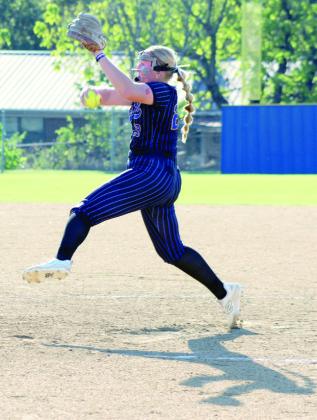 Bethel photos by Natasha Dunagan, Countywide &amp; Sun Bethel sophomore Lilly Ingmire winds up and aims in the Class 3A Regional Tournament game against Davis on Oct. 2. The Lady Wildcats won that game, 10-0, and on Oct. 3, they also won with Little Axe, 12-1. They advance to the Super-Regional/ Area Tournament at home today (Oct.9) at noon and 2 pm, with the third, if necessary, game on Oct. 10 at noon.