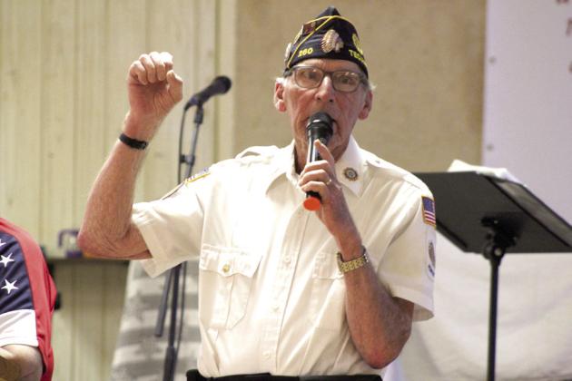 Vietnam Veteran and Navy Sea Bee Henry Watters reminds everyone that when the five military branches work together and set aside their differences, they make a fist. Natasha Dunagan, Countywide &amp;amp; Sun