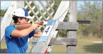 Bethel FFA Junior Vice President and junior Corban Winsett shoots in the sporting clays competition during the First Annual Bethel FFA Shooting Sports Invitational, held at the Shawnee Twin Lakes Trap Club on Sept. 22. Six schools participated in the Bethel 4-H &amp; FFA Booster Club fund-raiser. Countywide &amp; Sun/Natasha Dunagan