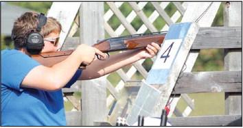 Bethel freshman Weston LaPlante aims at sporting clays during the First Annual Bethel FFA Shooting Sports Invitational, held at the Shawnee Twin Lakes Trap Club on Sept. 22. Six schools participated in the Bethel 4-H &amp; FFA Booster Club fund-raiser. Countywide &amp; Sun/Natasha Dunagan