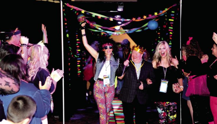 Melissa Dennis and Abby Thompson were paired up with SCI PEEP Ronnie Vantine. They, along with all other PEEPs, were excitedly introduced on the neon carpet as they entered a Night to Dream.