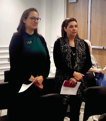 Pott. County Extension Director Sonya Mc-Daniel introduces the new 4-H Educator Kacie Jasper To The County Commissioners.