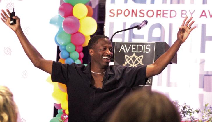 Charles Clark, who was once the world's sixth fastest man, shares his enthusiasm for life and wisdom learned through several rough patches during the Avedis Speaker Series Luncheon at the Heart of Oklahoma Expo Center on May 28. Natasha Dunagan, Countywide &amp;amp; Sun