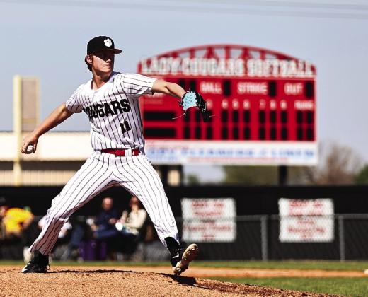North Rock Creek’s Colin Brown pitched the entire game and allowed only one hit. NRC won 13-1 on April 5. Photo courtesy of Gowin Photography