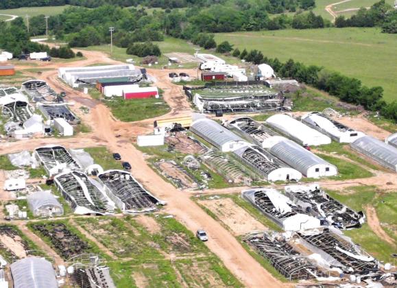 A medical marijuana grow house operation takes a direct hit from the tornado. Photo by Chad Larman