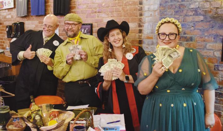 Judging the models for the fashion show were Craig MacIntyre, Shannon Beck, Julie Talton and Sylwia Partyka. Models were encouraged to 'bribe the judges' who were also collecting money from the auctioned clothing and accessories adorned by the participants.