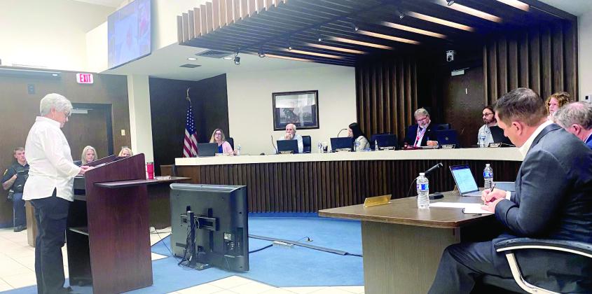 Theresa Cody addressed the Shawnee City Commissioners at the Nov. meeting. Julie Talton, Countywide &amp;amp; Sun