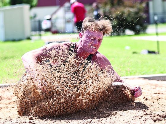 North Rock Creek's Gus Snodgrass finished second in the long jump with a 10.5 foot jump. Photo courtesy of Gowin Photography