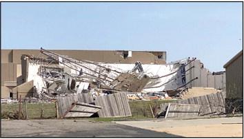 The Stucker Center at Shawnee High School was only one of multiple buildings that received damage. The Ag Barn was completely detroyed and the Jim Thorpe Academy was left unusable at this time.