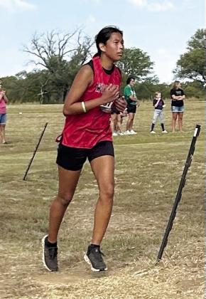 Earlsboro's Aha Roubidoux placed ninth in the cross country race at NRC on Sept. 14.